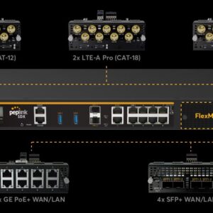Peplink SDX modular Enterprise router with 8 port GE module