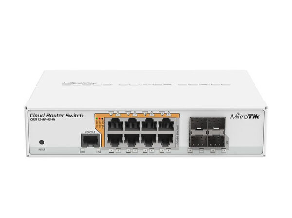 Mikrotik 12 port 8 RJ45 4 SFP Switch PoE+ (12 Port Switch / fixed-site)